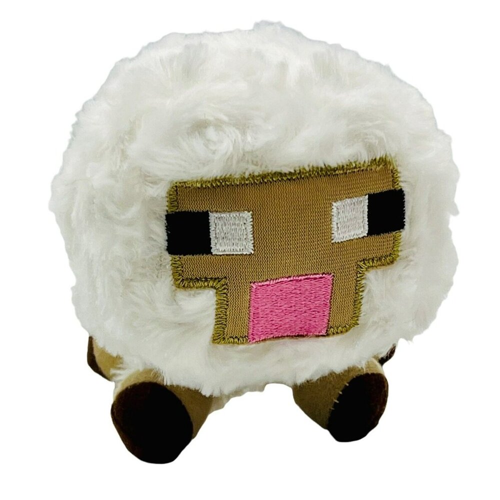 Minecraft White Baby Sheep Plush‎ 6” Mojang 2014 Toy Collectible Lamb Big Head